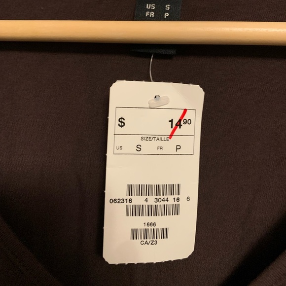 H&M Casual Long Sleeve Tee in Brown - Size S - Picture 2 of 3